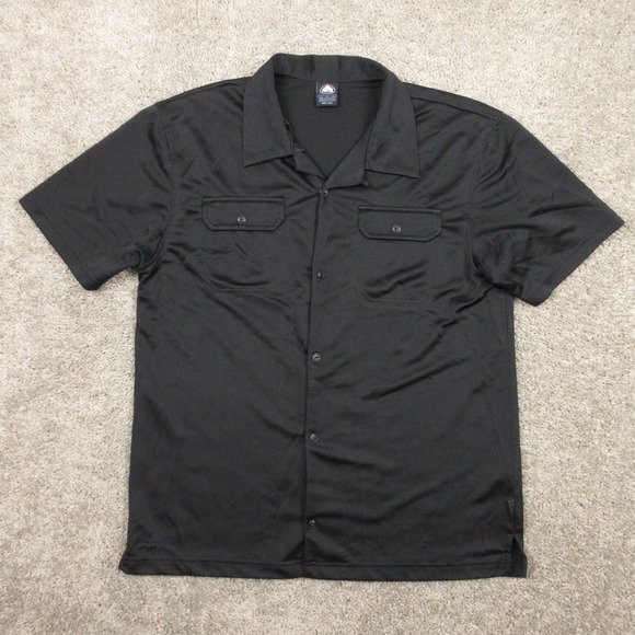 Nike Other - Nike ACG Shirt Mens Large Black Camp Loop Collar Two Pocket Outdoor Button Up
